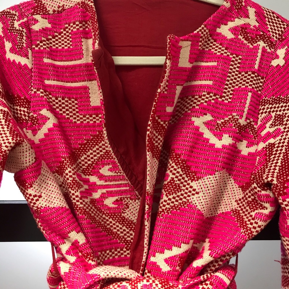 Ethnic Pattern Wrap Jacket - image 2